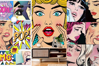 draw retro comic vintage illustration comic book pop art vintage poster art