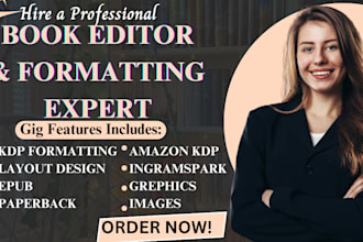 do book formatting and layout design, book typesetting for KDP, ebook and print