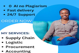 craft on essays and assignments on supply chain, logistics and procurement
