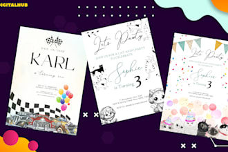 design birthday party invitation