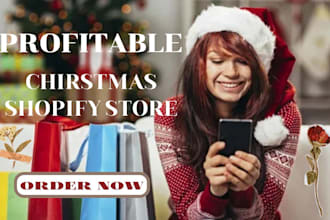 design christmas shopify store christmas website shopify dropshipping store