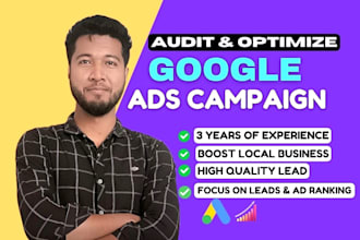 audit and optimize google ads PPC campaign for local business