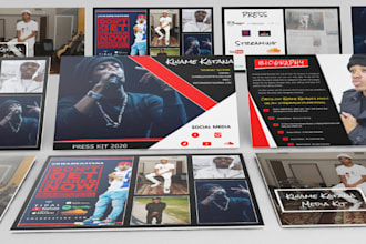 do design a business kit influencer media kit, postcard, flyer in just 24 hours