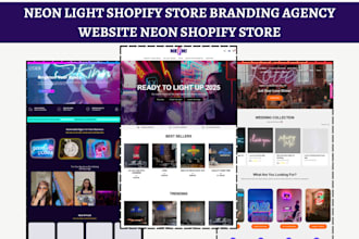 create neon light store neon led light dropshipping website neon shopify store