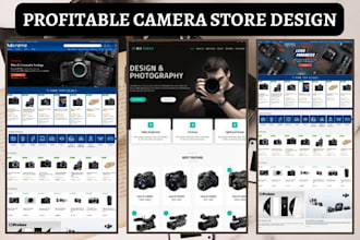 design stunning camera shopify store drone store camera website
