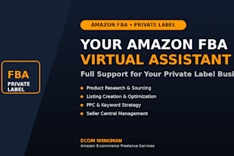 be your amazon VA for fba private label