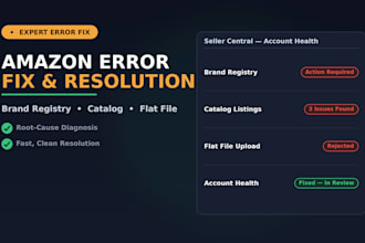 resolve amazon brand registry errors catalog fixes and flat file errors
