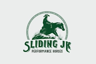design modern horse racing branding logo