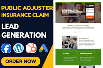 generate insurance claim leads public insurance adjuster leads via facebook ads