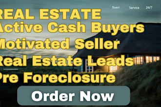 provide motivated seller cash buyers real estate leads with skip tracing