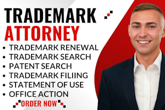 do trademark filing, renewal, search and sou filing as a licensed attorney