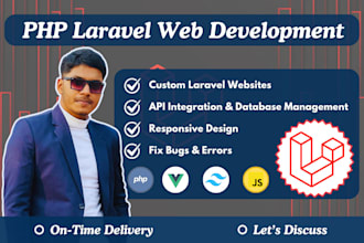 fix bugs, optimize, build or develop any vue php laravel custom websites