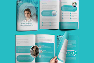 design professional trifold, bifold medical brochure design