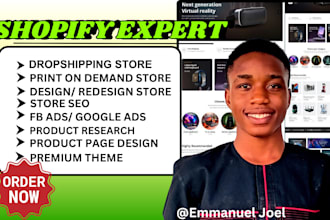 design redesign shopify website dropshipping brand store shopify expert audit
