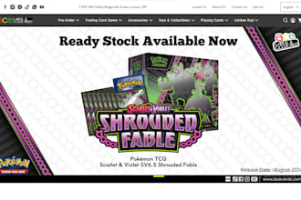 build modern tcg website for trading card store, pokemon shopify dropshipping
