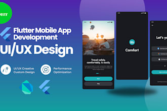 design professional flutter UI UX for android and IOS apps