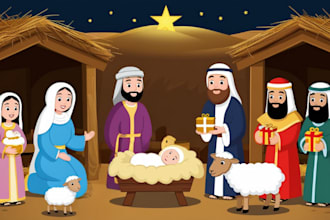 write children christian storybook, illustrate bible themed kids story for KDP