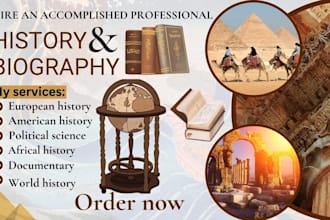 write history, memoir, biography philosophy, archeology ebook and articles