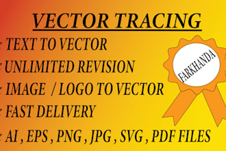 do  vector tracing, vector logo, any type of adobe illustrator work