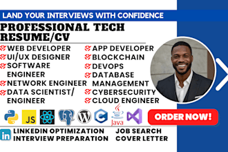 write technical resume, IT help desk software engineer network administrator CV