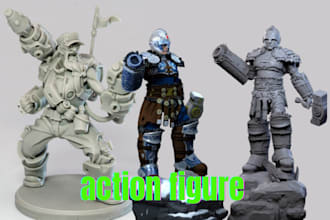 sculpt 3d action figure warhammer miniature toy character design scifi figures