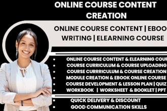 create online course content, elearning course, course creation on teachable