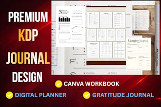 kdp journal design digital planner design low content notebook fillable workbook