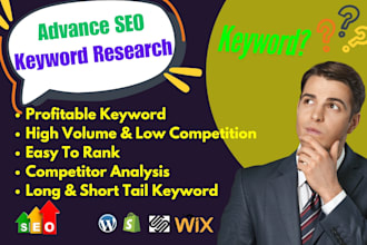 do advanced SEO keyword research and competitor analysis