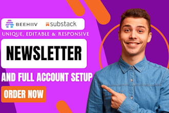 setup beehiiv substack editable newsletter email template, email campaign setup
