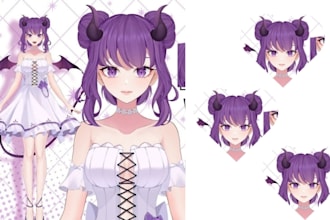 do 2d vtuber model live2d model vtuber character live2d avatar for vtuber studio