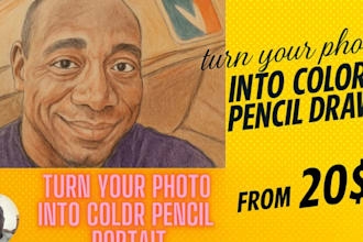 turn your photo into a  professional pencil portrait for you