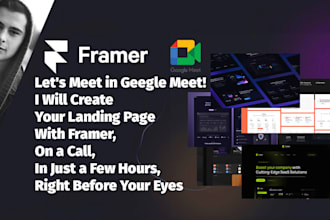 create your framer landing page
