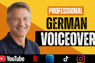 provide a professional german male voiceover