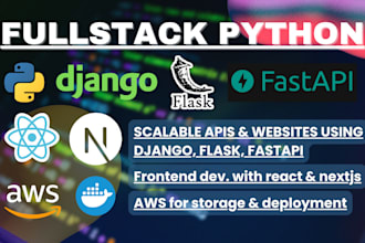 develop, deploy django, fastapi, nextjs, react, htmx, aws