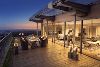 remodel balcony exterior, backyard layout, resort house interior,stair elevation