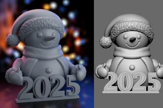 do custom 3d action figures or miniatures for christmas 3d printed santa figures