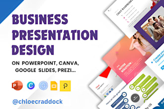 design modern business class powerpoint presentation and investor pitch deck