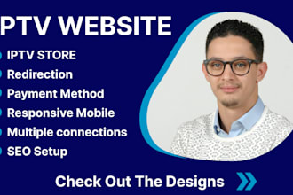 build a high converting iptv website with SEO, redirection, integrate payments