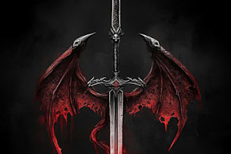 design unique medieval, fantasy, rpg, mmorpg game logo title