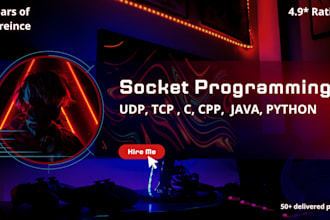 do socket programming in cpp, java, c and python