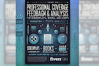 do professional coverage feedback for screenplays, books, pilots, and scripts