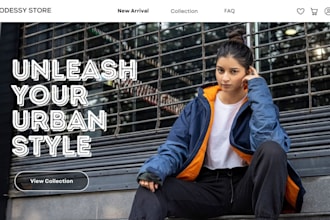 design streetwear website y2k shopify store, clothing store streetwear website