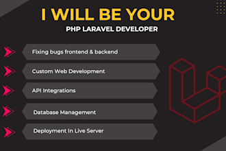 develop custom web applications as an expert PHP laravel developer
