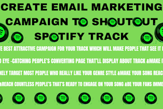create email marketing campaign to shoutout spotify track