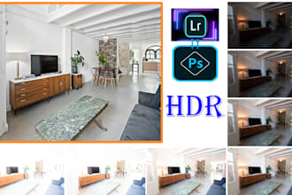 provide real estate photo and multi exposure hdr photo editing