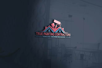 provide an awesome painting contractors logo design
