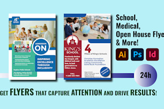 design education flyer, college flyer, admission and childcare flyer