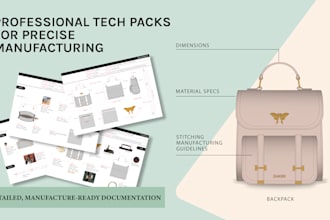 design a professional backpack and tech pack