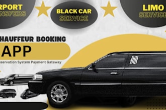 build limousine booking app, taxi booking app, airport pickup app, chauffer app