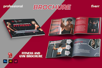 design fitness, corporate, style brochure and annual report